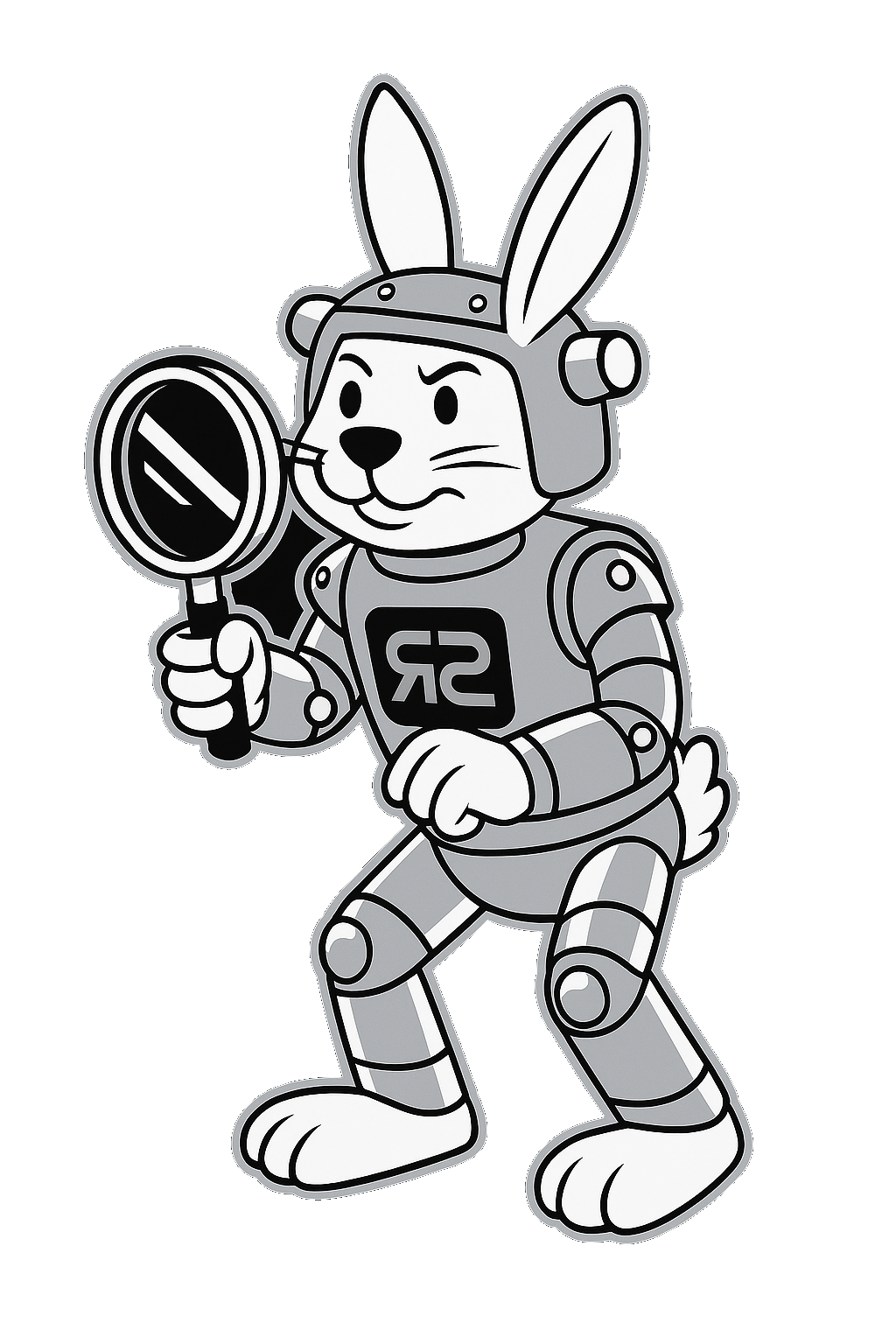 AI-era SEO mascot with charts and structured data