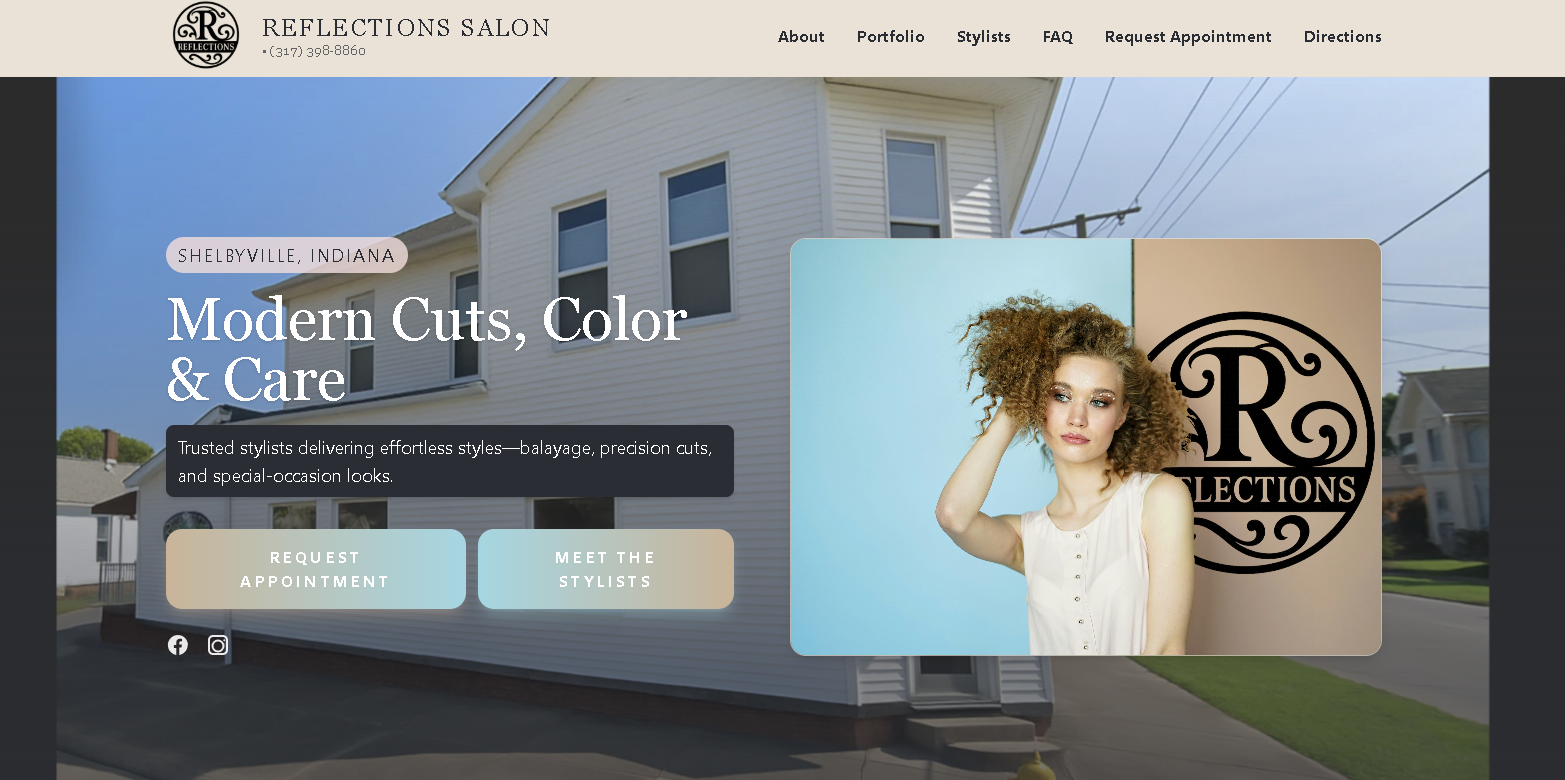 Rare Hair Salon website redesign thumbnail